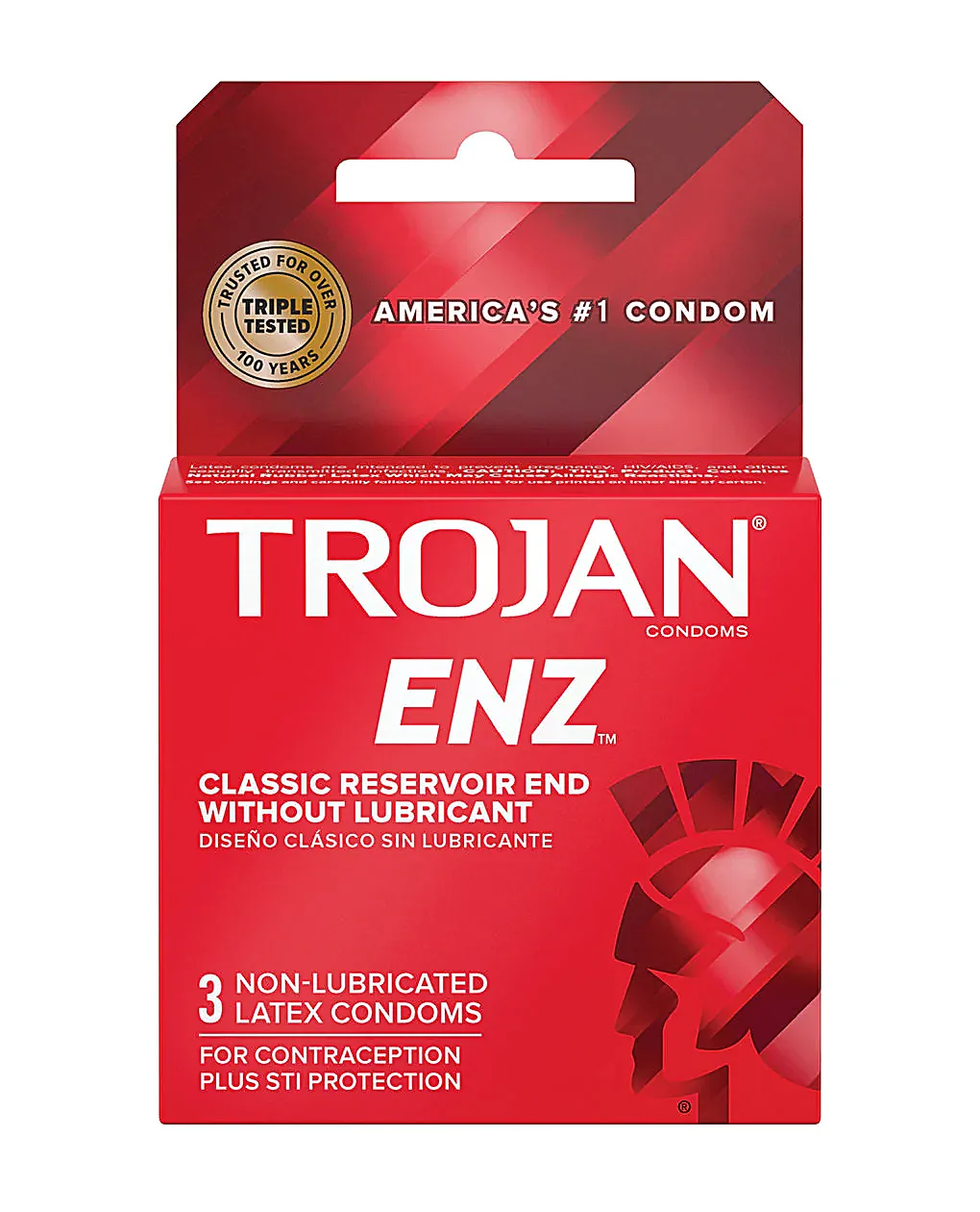 Trojan Latex Condoms | 3 pack | 6 Count Display | ENZ Non Lubricant product image